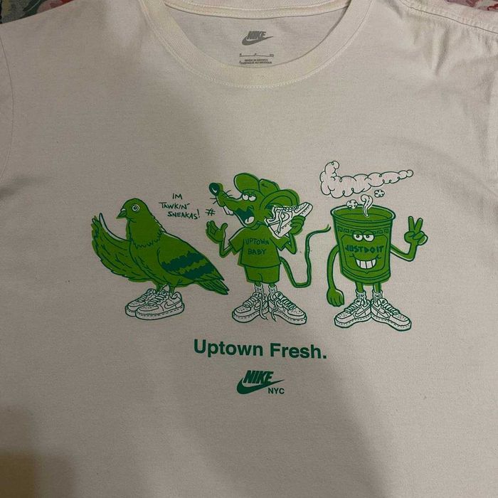 Nike Uptown Fresh NYC оригинал футболка с принтом размер S белая