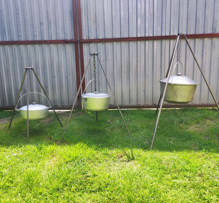 Казан алюмінієвий для мангалу тринога  новий