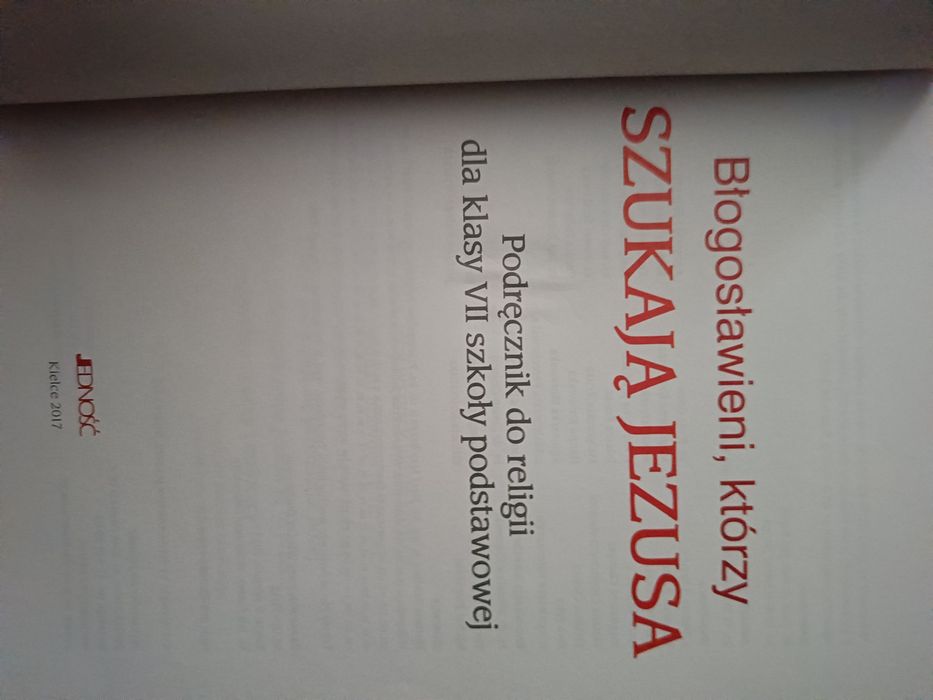 Błogosławieni, którzy szukają Jezusa kl. 7