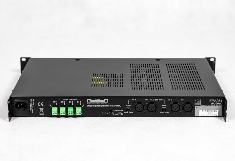Audac EPA 254 - wzmacniacz czterokanałowy