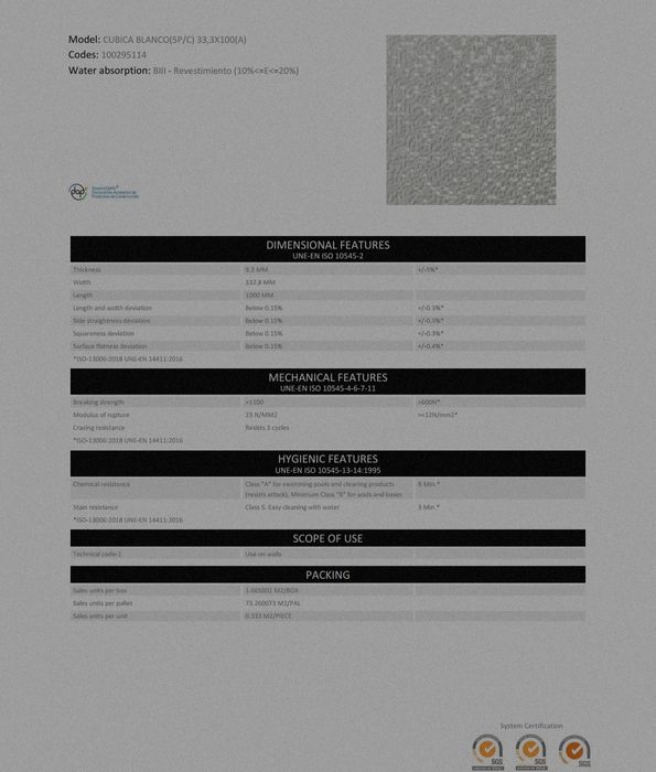 2 caixas revestimento Porcelanosa - branco