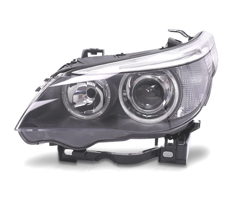 FARÓIS BI-XENON ANGEL EYES BMW E60 E61 05-07