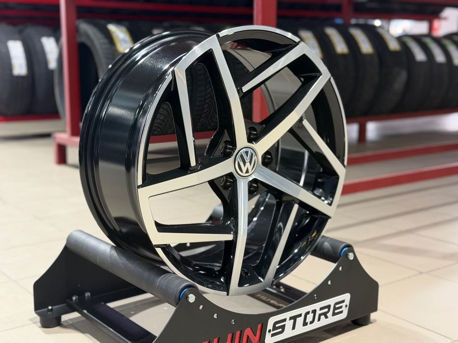 Нові диски Volkswagen Skoda R18 5x112 REPLICA VW6108 Black Machined Face