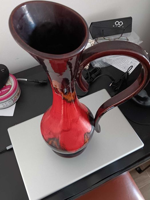 Vasos de Murano e Vaso Cerâmica Laranja art déco anos 60