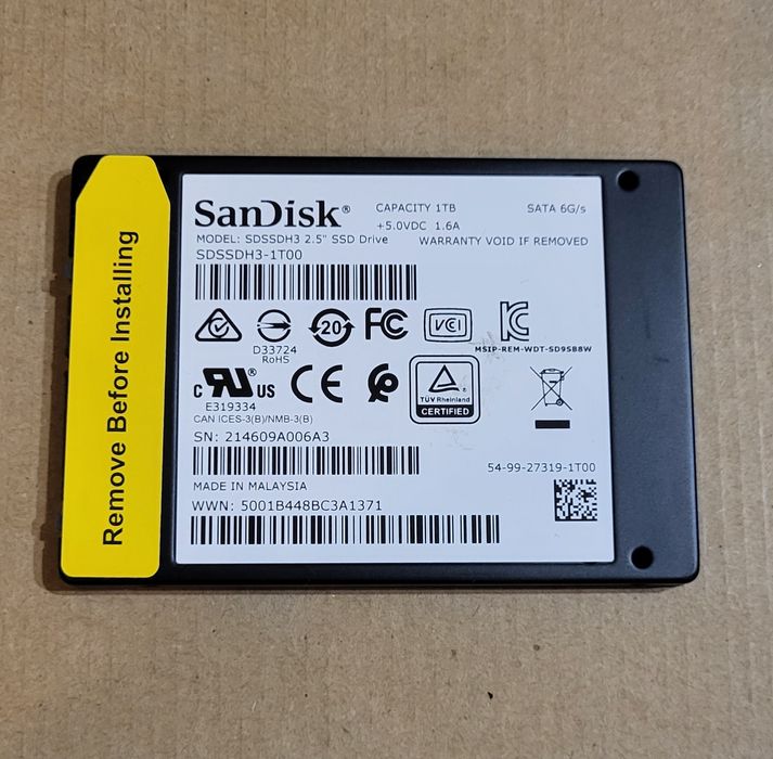 Nowy Dysk SSD SanDisk Ultra 3D 1TB SATA 6g/s