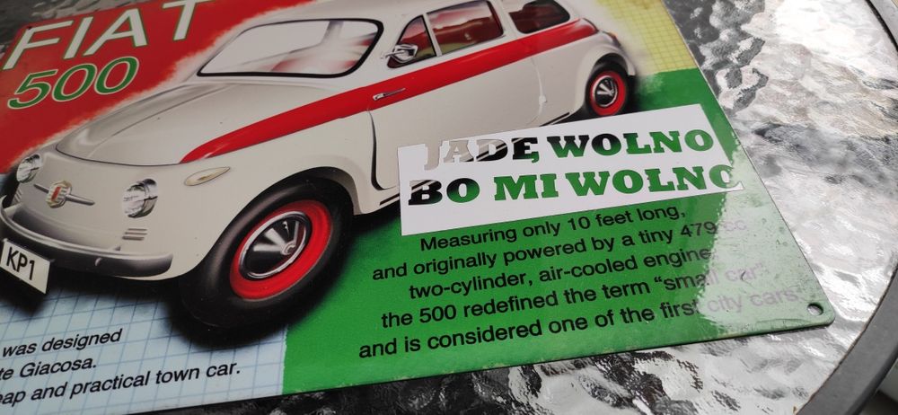 Tablica kolekcjonerska Fiat 500