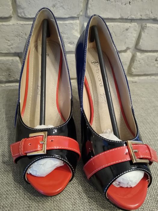 Szpilki pantofle buty na obcasie 37