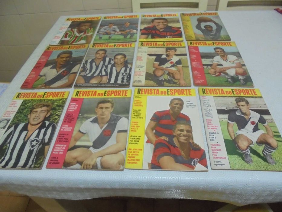 Revista do Esporte - lote de revistas brasileiras de futebol anos 60