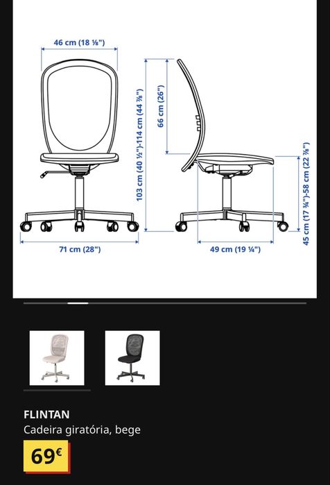 Cadeira homeoffice IKEA
