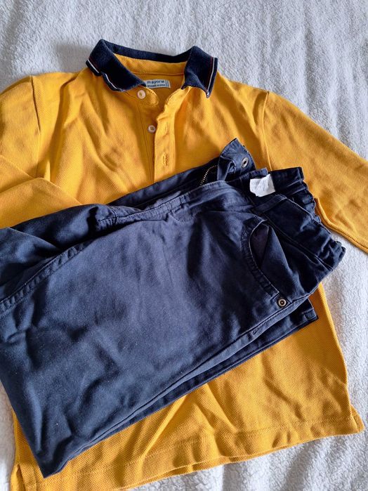 Elegancki zestaw bluzki i spodni Mayoral i H&M 122 rozm.