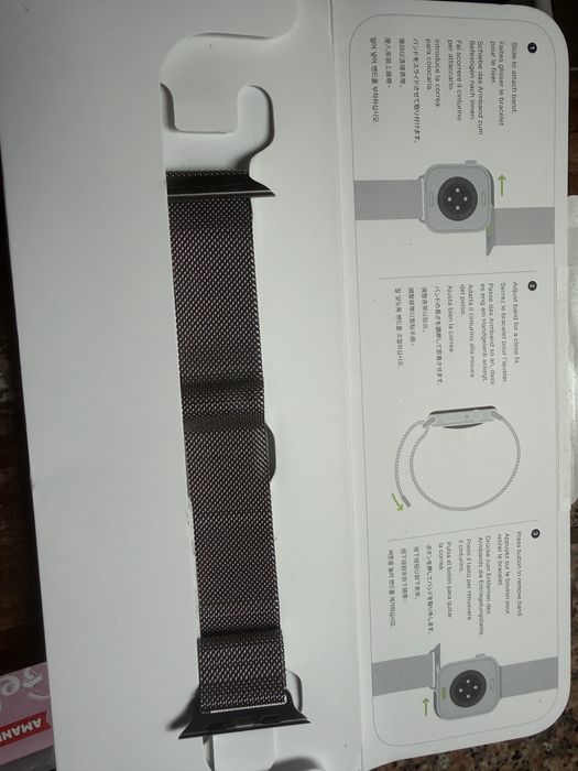 Bracelete Apple Watch Milanesa Loop prateada M/L