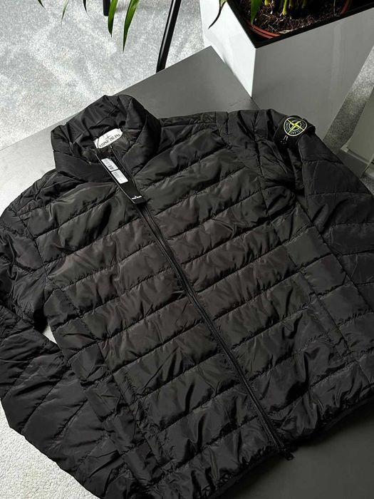 Чорна куртка Stone Island, Мікропуховик стонік зимовий , пуховик