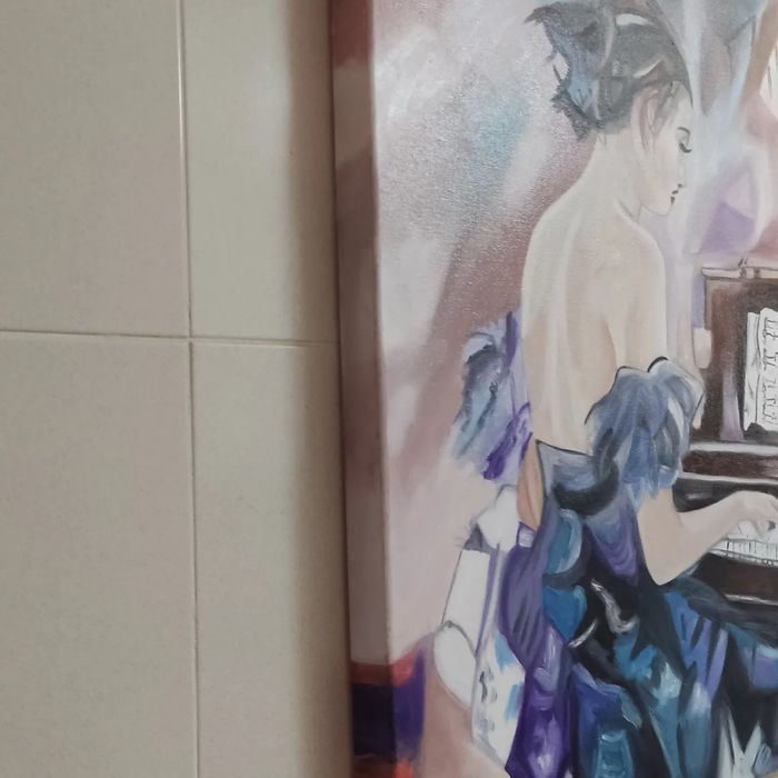 A pianista , tela a oleo, 50x70