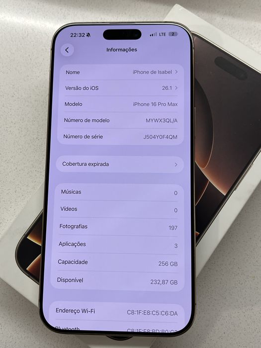Iphone 16 Pro Max 256GB Desert Titanium Excelente estado Original