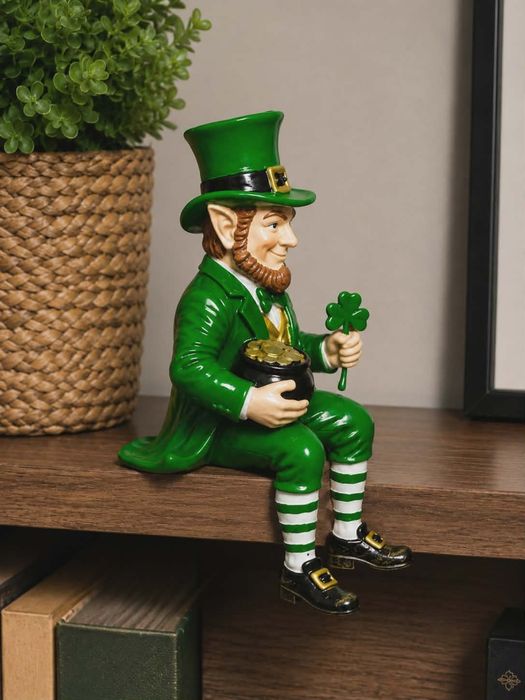 Estatueta Duende Irish celta da Sorte em Resina Irish