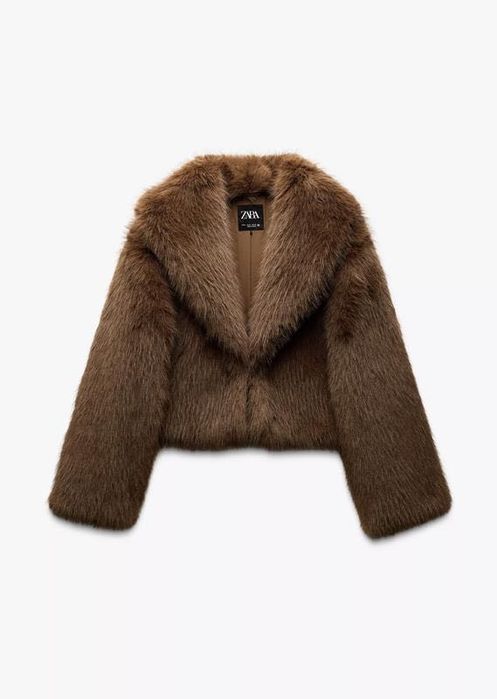 Шуба з штучного хутра zara