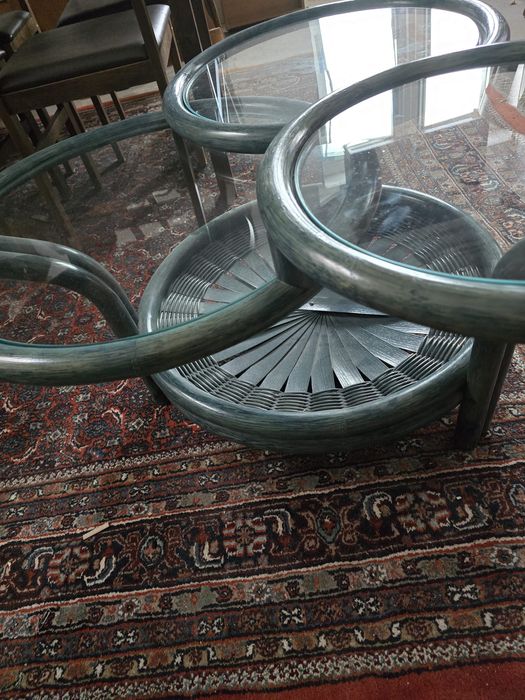 Stolik kawowy |  stolik do salonu | Vintage | Bambus