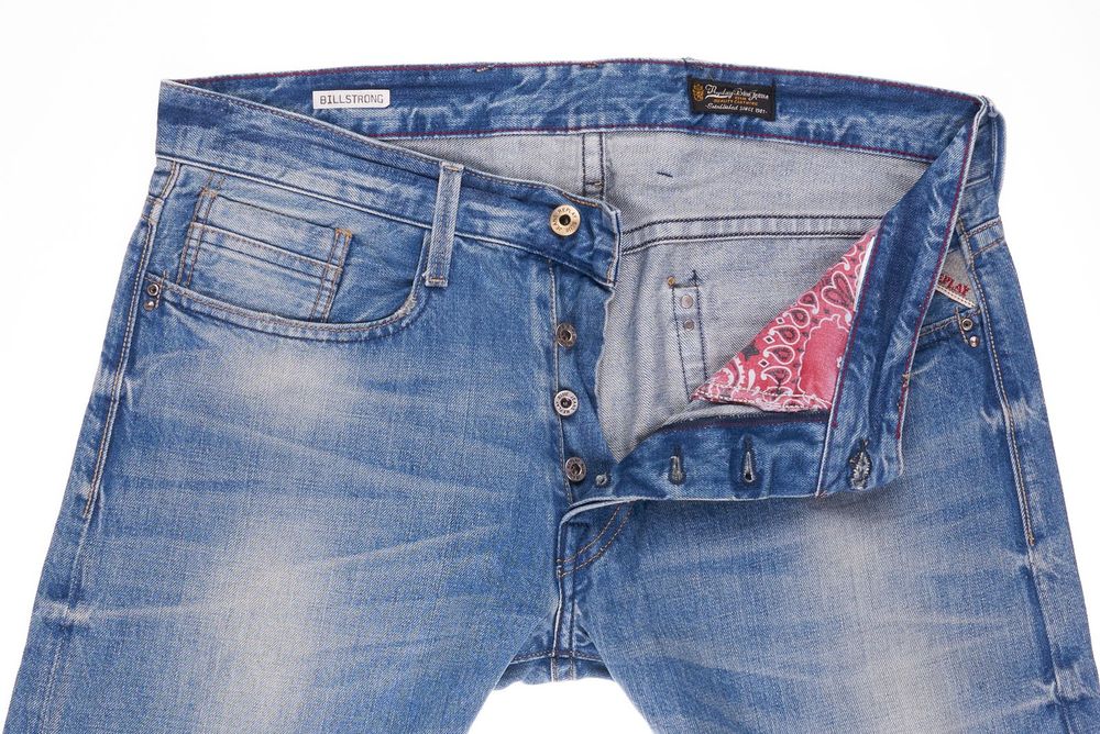 Spodnie Replay Billstrong 36/32 34/32 Męskie Straight Waitom 90CM