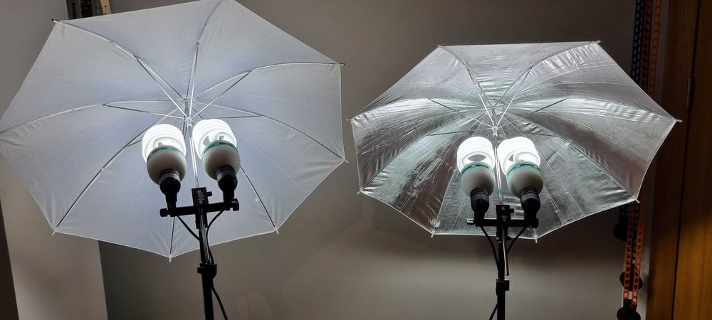 lampy fotograficzne 2 x 2 + parasolki