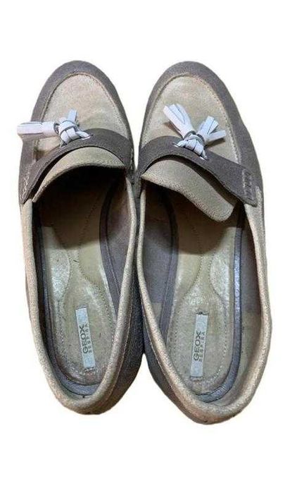 Чоловічі кожані лофери з кісточкой geox