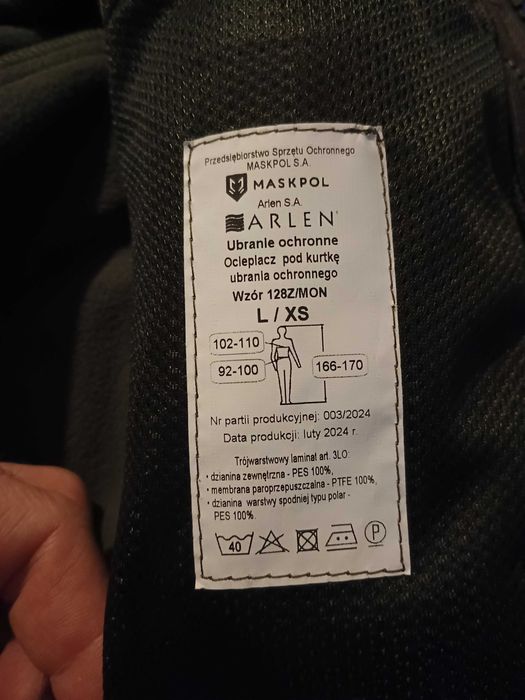 Softshell ocieplacz ubranie ochronne wz 128Z goreteks gore-tex L/XS