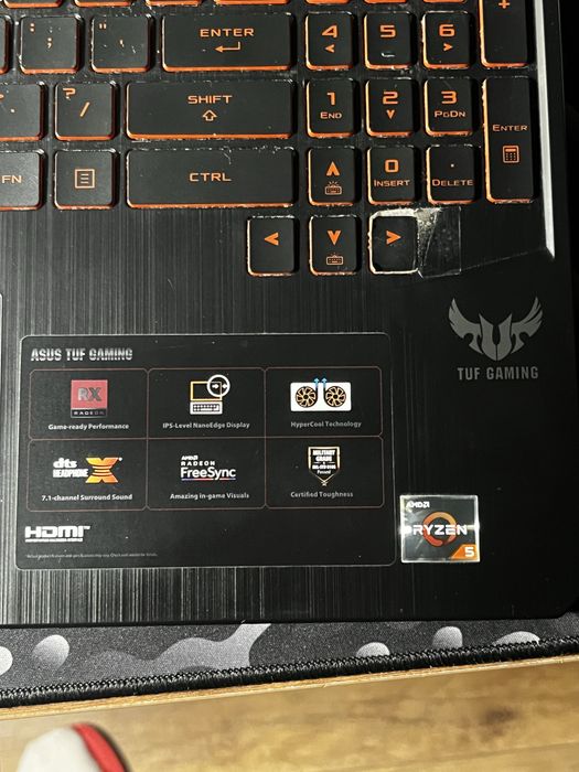 Laptop Asus TUF Gaming Ryzen5 16gb RAM