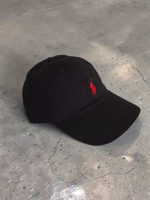 Ralph Lauren Bawełna One Size czarna czapka z daszkiem