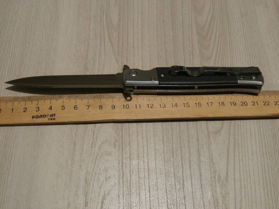 Ніж складний викидний Sog Flash Tanto Фліпер сатин Білий 21.5см,кліпса