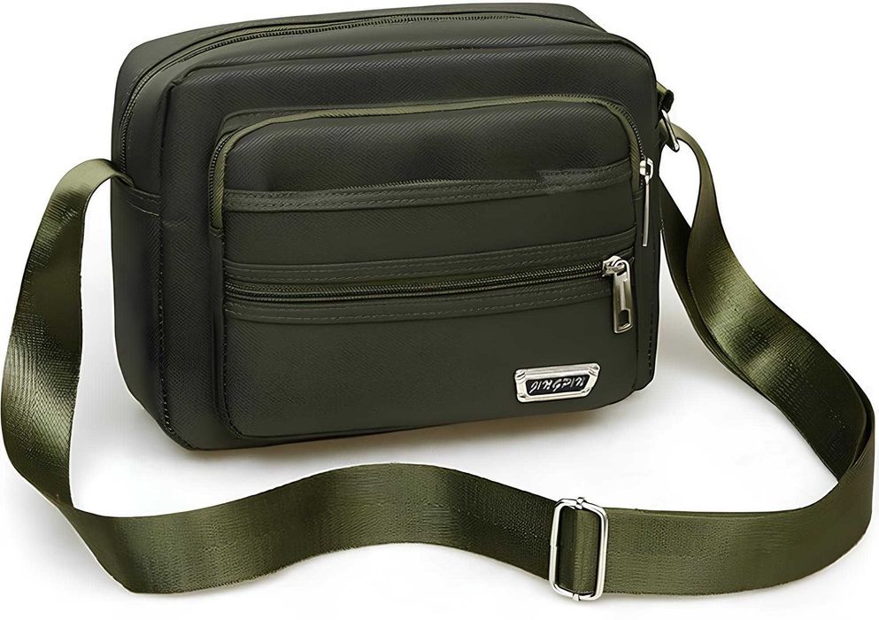 DM1 Męska Mała Torba Na Ramię Saszetka Do Pracy Dużo Kieszonek Khaki