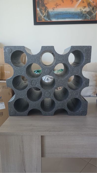 2 garrafeiras cinzentas polistireno 15 garrafas