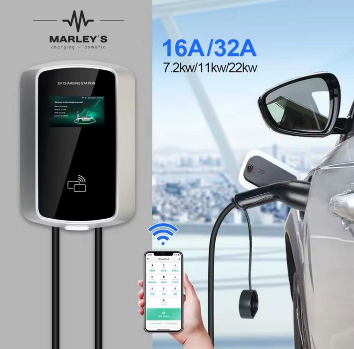 Carregador Wallbox - 11 KW - 16A - 3 fases - C/ APP e Cartões