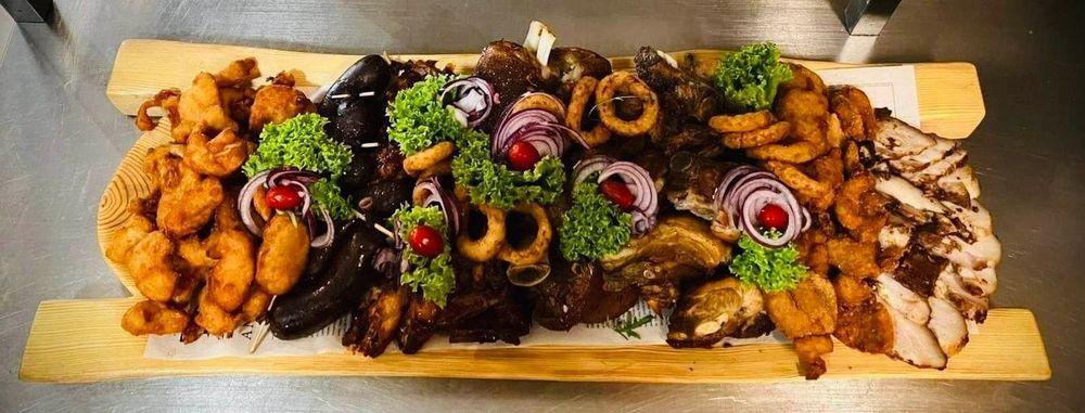 Duże koryto drewniane do cateringu restauracji góralskie korytka 100cm