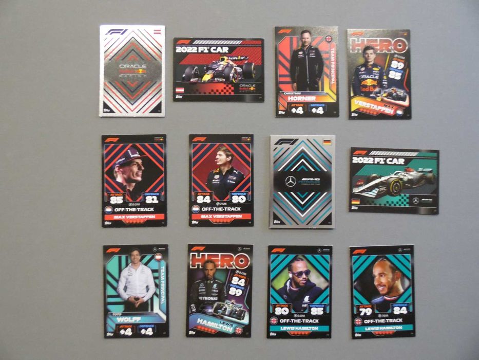 Lote de 288 Cartas Formula 1 Topps Turbo Attax 2022