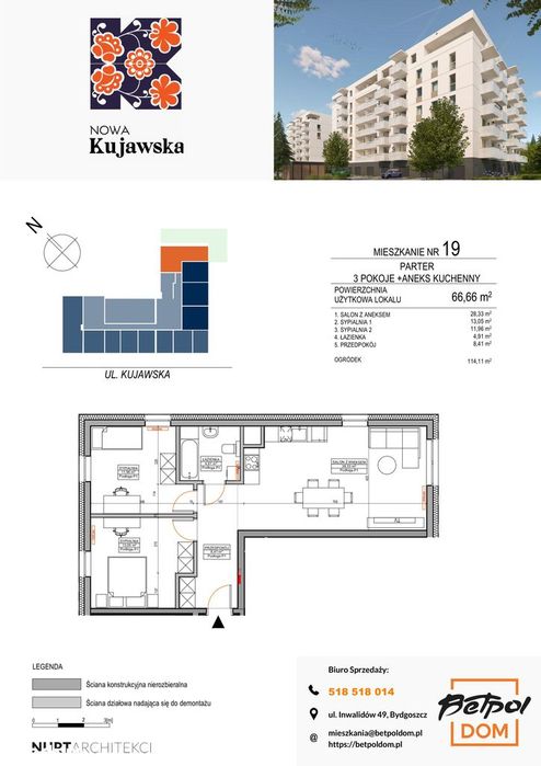 M19_3-pokojowe mieszkanie z ogródkiem o pow. 114 m2!