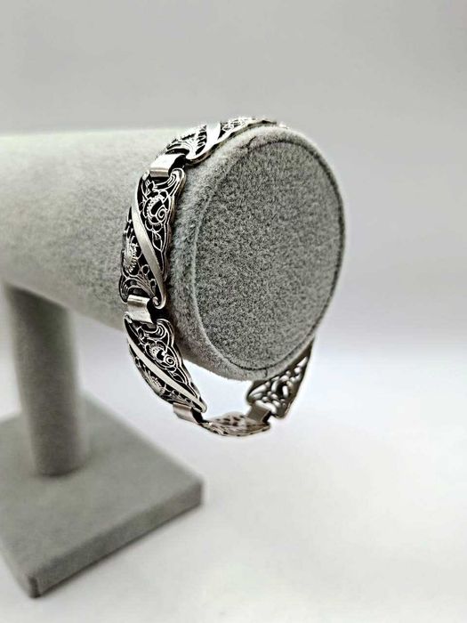 Warmet Agat  srebrna bransoletka 22,96g