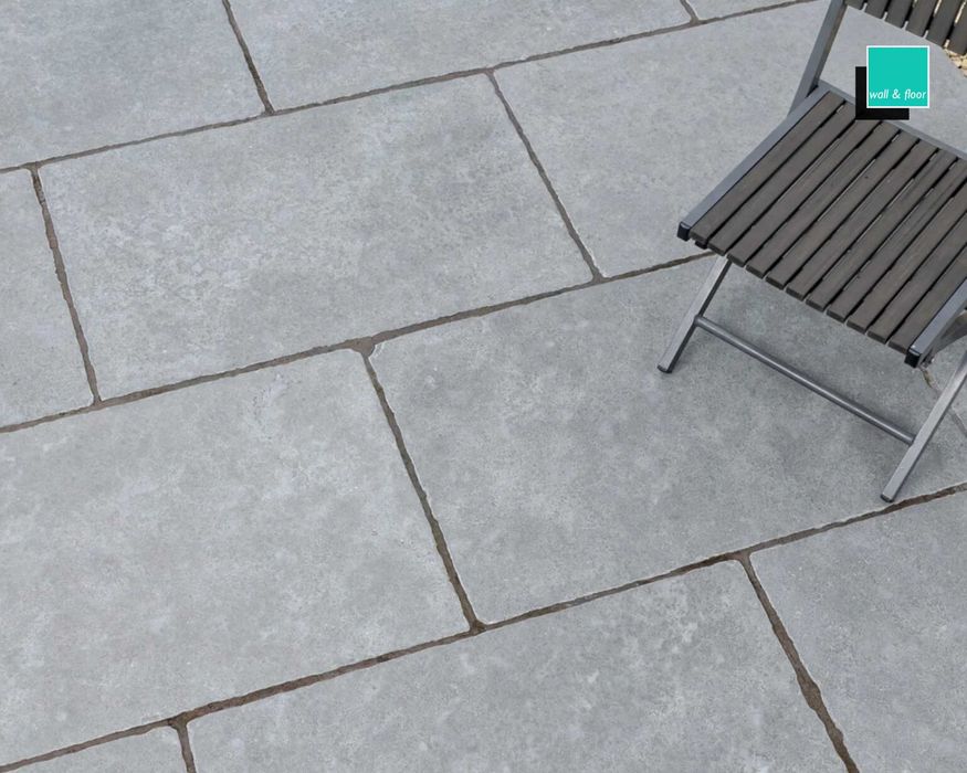 Płytka Tandur Grey Limestone Pół-Szlifowana Bębnowana 20x20x1,5 Taras