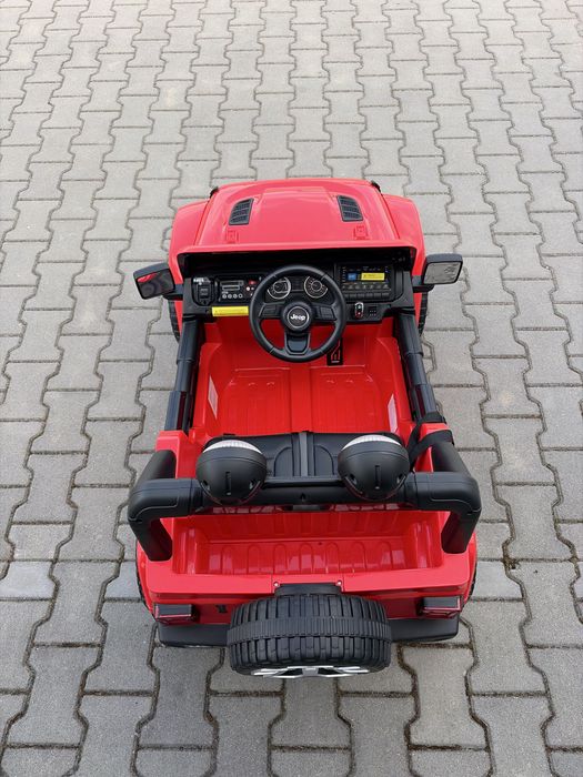 Auto na akumulator Jeep Wrangler Rubicon 4x200 Watt 24V Pilot MP3 Kluczyki Czerwony