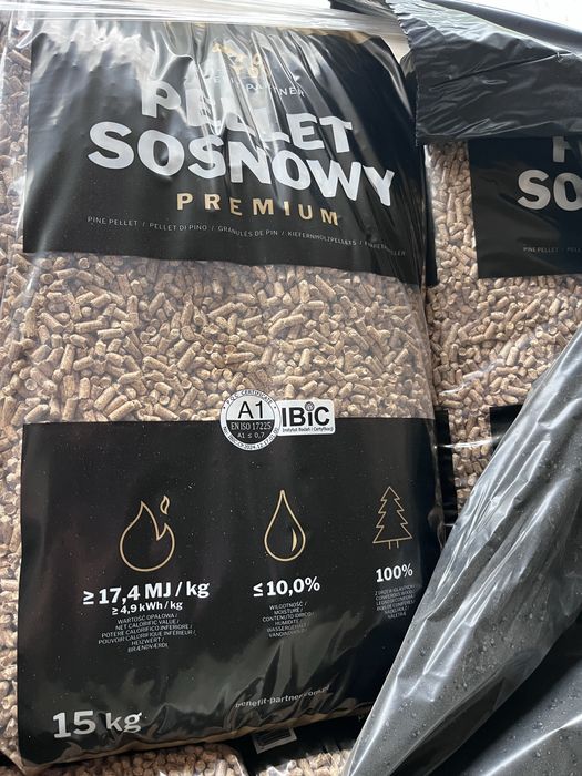 Pellet sosnowy EN A1. Dostepny od ręki