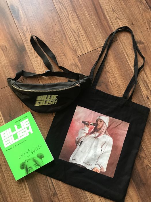Billie eilish zestaw ksiazka nerka i torba