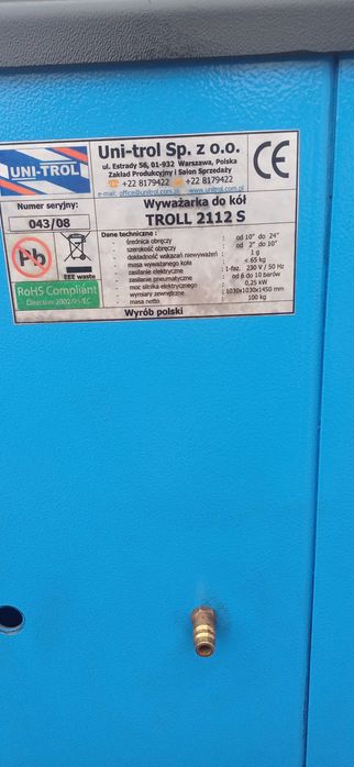 Wyważarka do kół Uni-trol 2112s