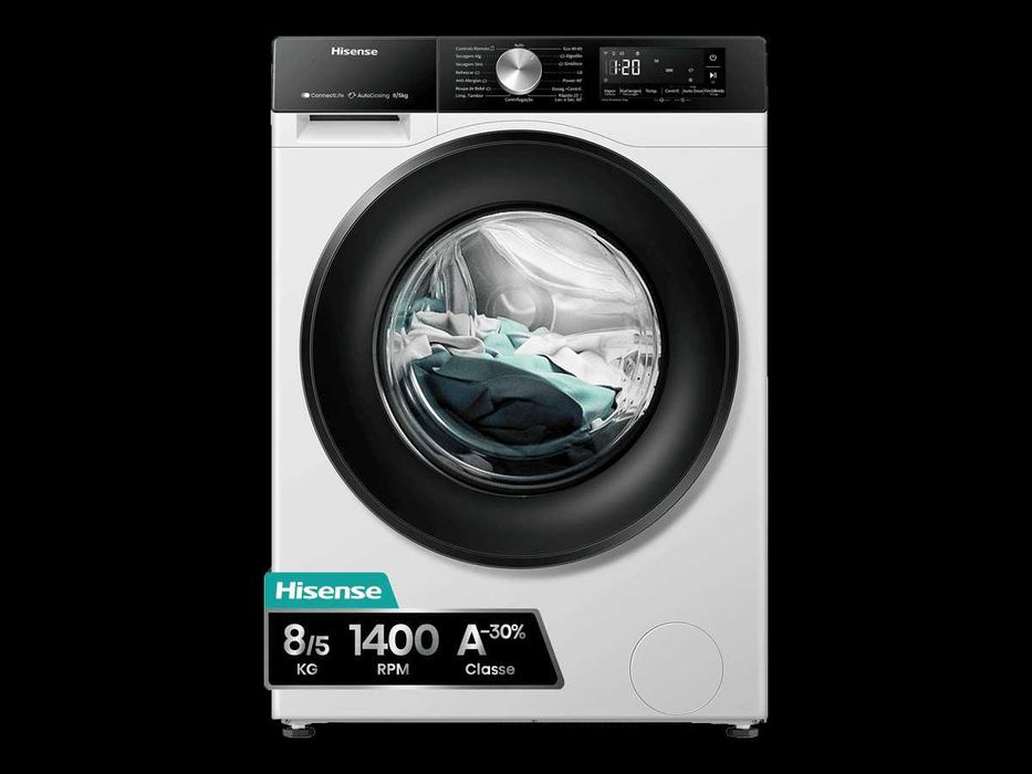 Máquina lava e seca Hisense 8kg/5kg
