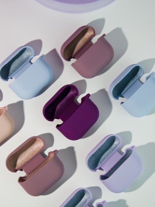 Силіконовий футляр кейс чохол з мікрофіброю для навушників Airpods