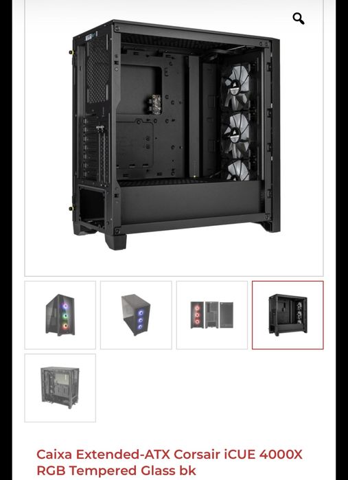 Caixa Corsair iCUE 4000X – Excelente estado