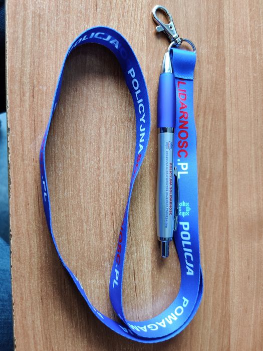 Smycz Policyjna solidarność nowa kolekcjonerska plus długopis