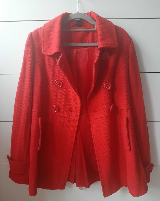 Plaszcz 40%wełna, rozm 36, s