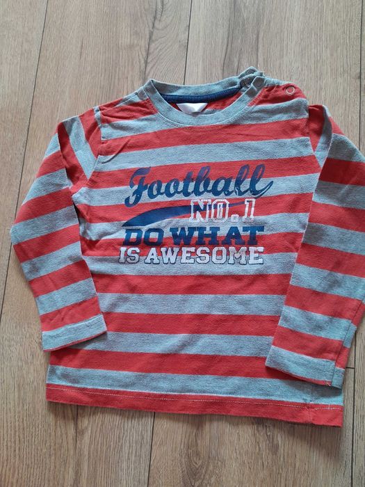 Zestaw pięciu  bluzek z długim rękawem rozmiar 86/92 cm