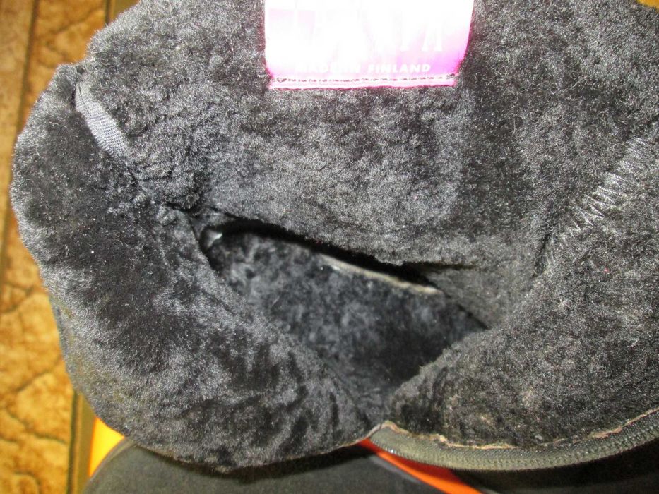 Сапоги женские Финляндия, натуральная замша и мех овчина р.35-36