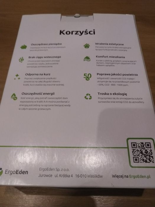 Kratka wentylacyjna termoaktywna 140x210 ergoeden