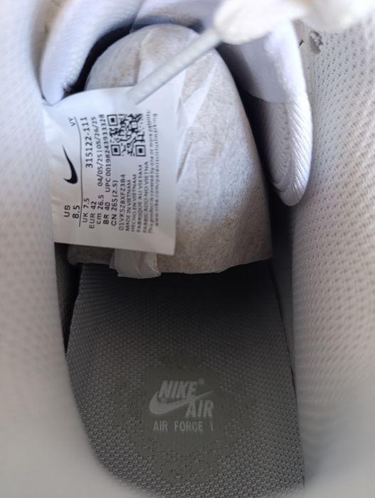 Nike Air Force 1 White – Rozmiar 42 / Stan Nowy