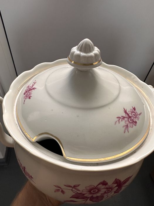 Супница Коростень с позолотой фарфор 3 л